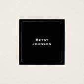 ミニマエレガントリストモダンブラック名刺 (正面)