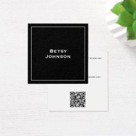 ミニマエレガントリストモダンブラック名刺