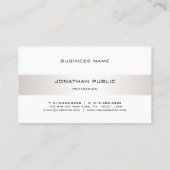 ミニマエレガントリストモダンプレーンプロフェッショナルシック 名刺 (裏面)
