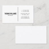 ミニマエレガントリストモダンプロフェッショナルプレインシック 名刺 (正面/裏面)