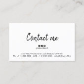 ミニマエレガントリストモダンプロフェッショナル 名刺 (裏面)