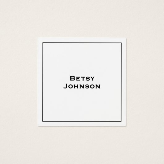 ミニマエレガントリストモダンホワイト名刺 (正面)