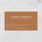 ミニマエレガントリストモダンボホテラコッタラスト 名刺 (裏面)