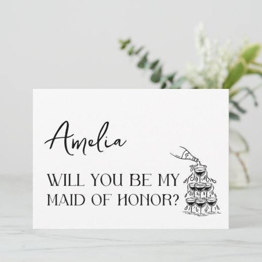 ミニマエレガントリストモダンメイド・オブ・オーナー(花嫁付き添い人)案 カード (スタンド正面)