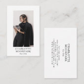 ミニマエレガントリストモダン写真 名刺 (正面/裏面)