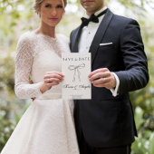 ミニマエレガントリストモダン日付を保存結婚する 招待状