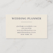 ミニマエレガントリストモノグラムネイビーブルークリーム 名刺 (裏面)