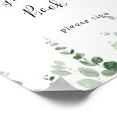 ミニマエレガントリストユーカリプタスゲストブックサイン ポスター (角)