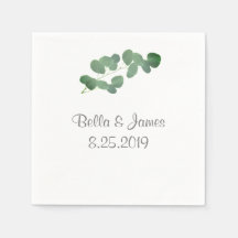 ミニマエレガントリストユーカリ紙ナプキンス