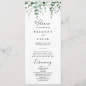 ミニマエレガントリストユーカリ結婚式 プログラム (正面)