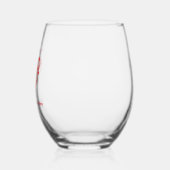 ミニマエレガントリストレッド我々愛あなたママ名前をカスタムする ステムなしワイングラス (左)