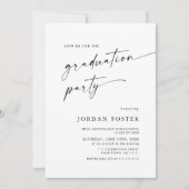 ミニマエレガントリストワンフォト卒業パーティー 招待状 (正面)