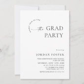 ミニマエレガントリストワンフォト卒業パーティー 招待状 (正面)