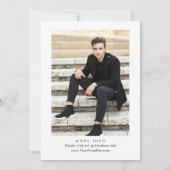 ミニマエレガントリストワンフォト卒業パーティー 招待状 (裏面)