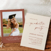 ミニマエレガントリストワンフォト卒業パーティー 招待状