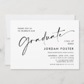 ミニマエレガントリストワンフォト卒業パーティー 招待状 (正面)