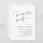 ミニマエレガントリストワンフォト卒業パーティー 招待状 (正面)