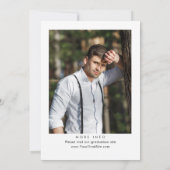 ミニマエレガントリストワンフォト卒業パーティー 招待状 (裏面)