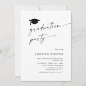 ミニマエレガントリストワンフォト卒業パーティー 招待状 (正面)