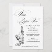 ミニマエレガントリストヴィーノウィーンワインブライダルシャワー 招待状 (正面)