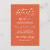 ミニマエレガントリストヴェローナ結婚サンセット詳細 エンクロージャーカード (正面)