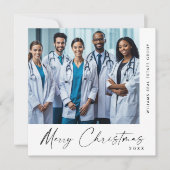 ミニマエレガントリスト企業ののクリスマス写真 シーズンカード (正面)