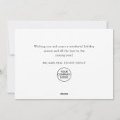 ミニマエレガントリスト企業ののクリスマス写真 シーズンカード (裏面)