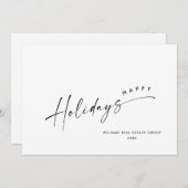 ミニマエレガントリスト企業ののクリスマス挨拶Ho シーズンカード (正面/裏面)