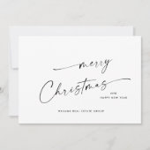 ミニマエレガントリスト企業ののクリスマス挨拶Ho シーズンカード (正面)