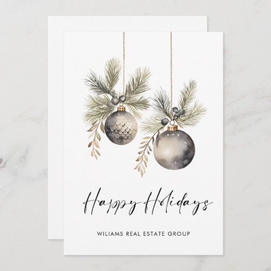 ミニマエレガントリスト企業ののクリスマス シーズンカード (正面/裏面)