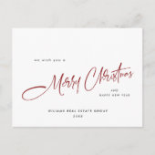 ミニマエレガントリスト企業ののクリスマス ポストカード (正面)