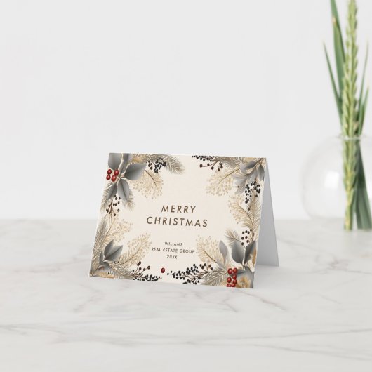 ミニマエレガントリスト企業の・ボヘミアン・クリスマス シーズンカード (正面)