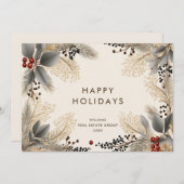 ミニマエレガントリスト企業の・ボヘミアン・クリスマス シーズンカード (正面/裏面)