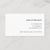 ミニマエレガントリスト光バラ金ゴールドはさみ髪 名刺 (裏面)