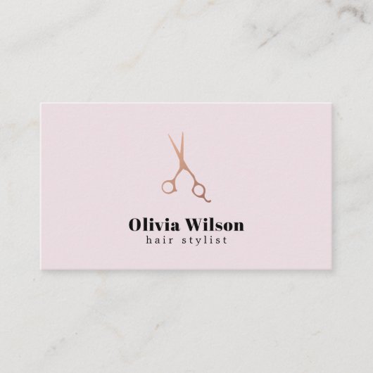 ミニマエレガントリスト光バラ金ゴールドはさみ髪 名刺 (正面)