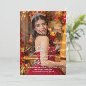 ミニマエレガントリスト写真キンセアニェラ 招待状 (スタンド正面)