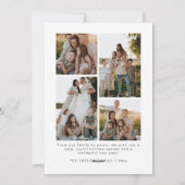 ミニマエレガントリスト写真クリスマスカード シーズンカード (裏面)