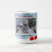 ミニマエレガントリスト写真メリークリスマス コーヒーマグカップ (中央)