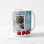 ミニマエレガントリスト写真メリークリスマス コーヒーマグカップ (正面右)
