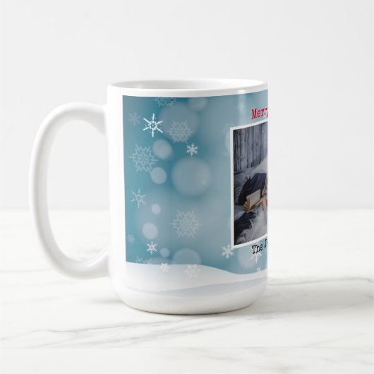 ミニマエレガントリスト写真メリークリスマス コーヒーマグカップ (左)