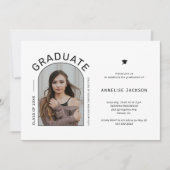 ミニマエレガントリスト写真卒業パーティー 招待状 (正面)