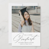 ミニマエレガントリスト写真卒業 案内状 (正面)