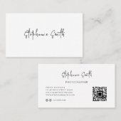 ミニマエレガントリスト写真家ラックスホモダンワイト 名刺 (正面/裏面)