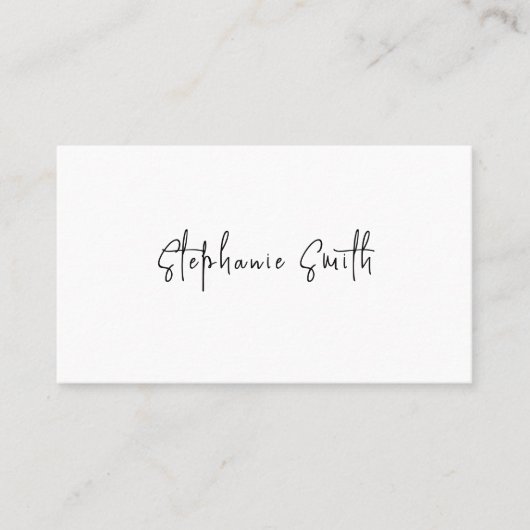 ミニマエレガントリスト写真家ラックスホモダンワイト 名刺 (正面)