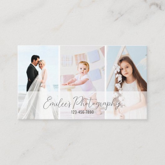 ミニマエレガントリスト写真家名刺 名刺 (正面)