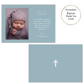 ミニマエレガントリスト写真正統バプテスマ サンキューカード