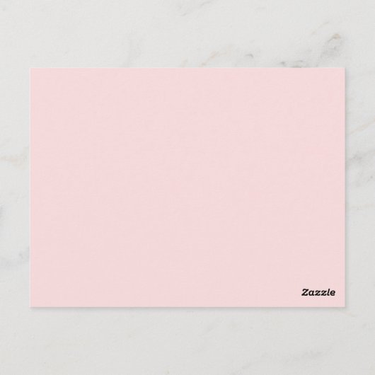 ミニマエレガントリスト写真第1誕生日ありがとう ポストカード (裏面)