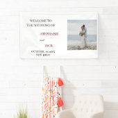 ミニマエレガントリスト写真結婚の歓迎 横断幕 (インサイチュ)