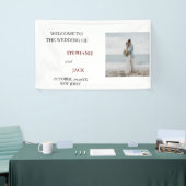 ミニマエレガントリスト写真結婚の歓迎 横断幕 (トレードショー)