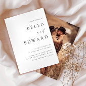 ミニマエレガントリスト写真結婚式招待状 招待状